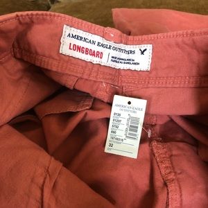 NWT sz32 American Eagle orange longboard shorts